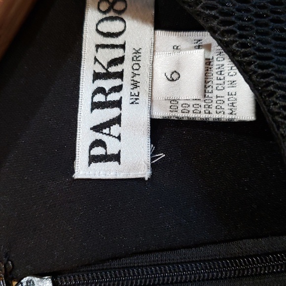 Park108 NEW Black Silver Beaded Sleeveless Illusion Midi Dress Size 6 #M430 - Picture 7 of 9